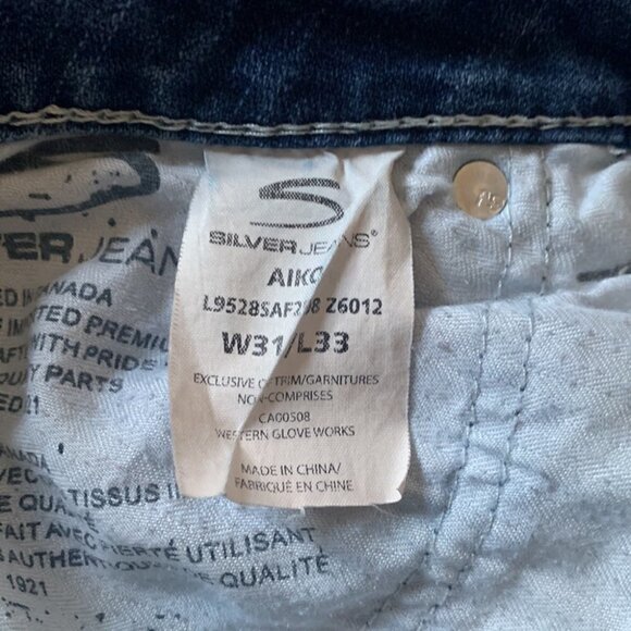 Vintage Silver Jeans Aiko Bootcut Low Rise Denim W31 L33 Y2K 2000s 2010s - Picture 12 of 12